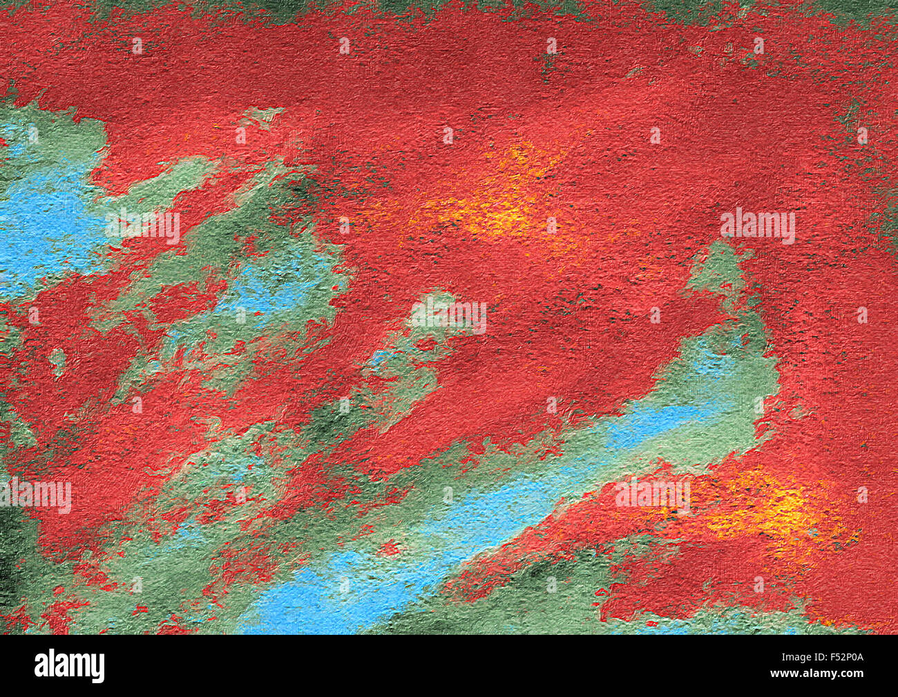 Abstract Painterly Red Teal Background Textured Stock Photo Alamy
