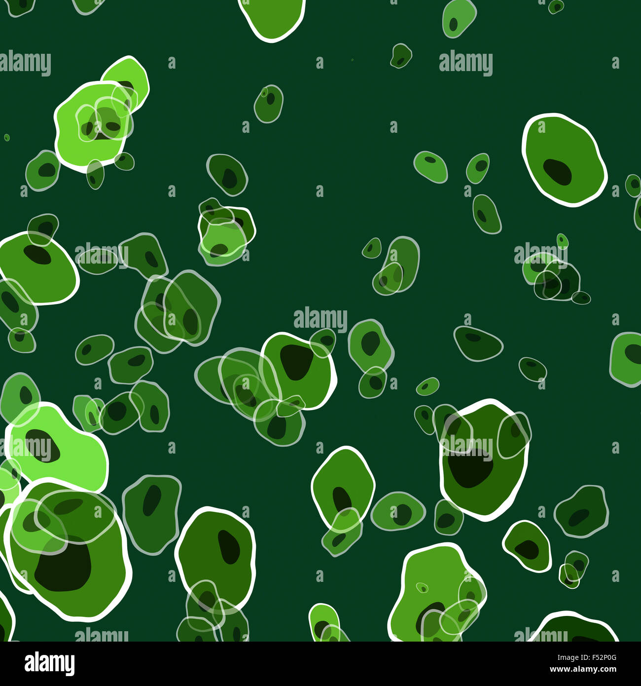 Abstract Painterly Green Cells Background Textured Stock Photo - Alamy
