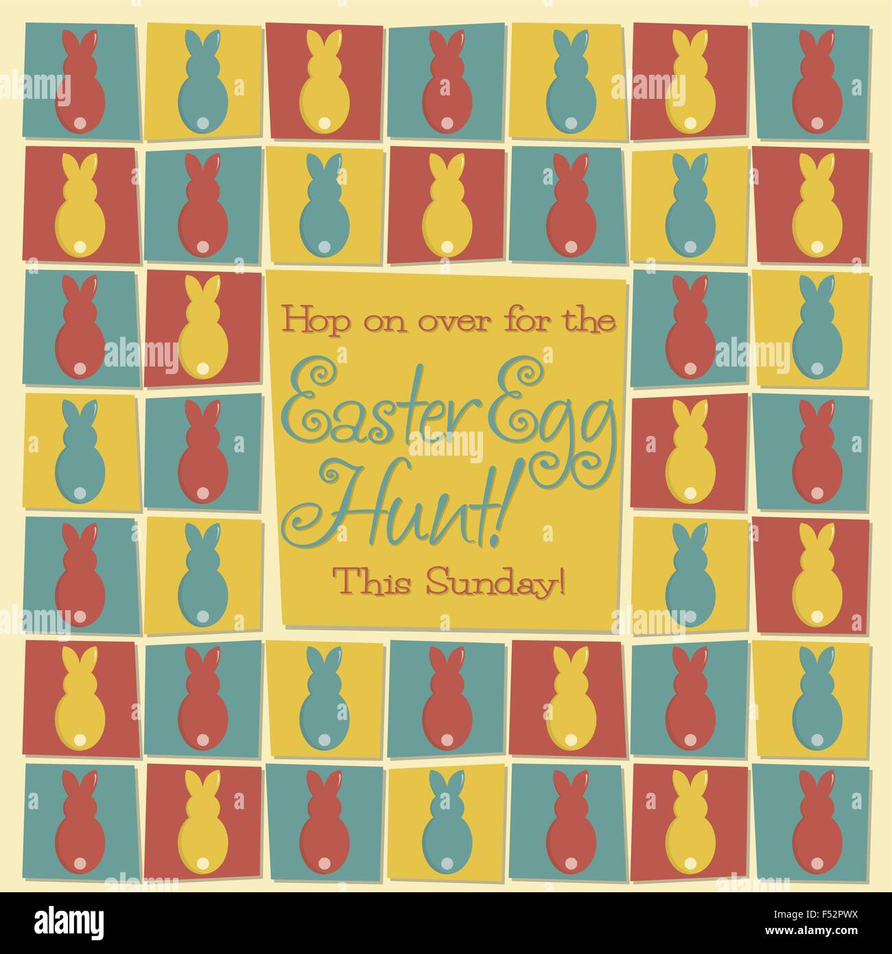 Mosaic funky Easter card in vector format Stock Vector Image & Art - Alamy