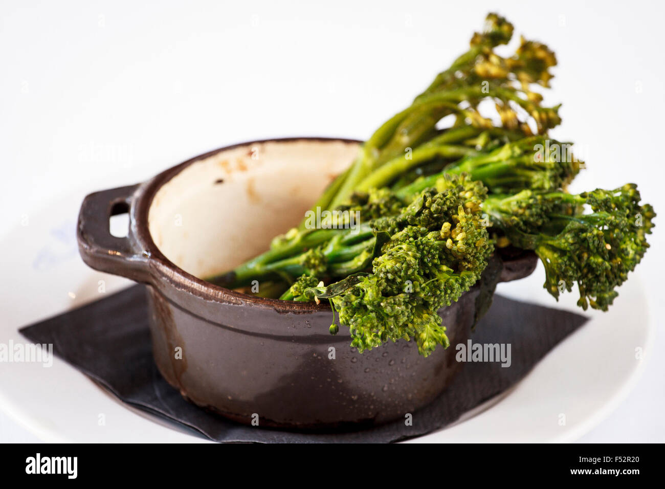 Portion of Steamed Tenderstem Broccoli Stock Photo Alamy
