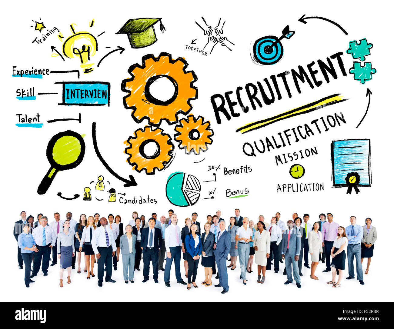 Diversity Business People Recruitment Profession Concept Stock Photo