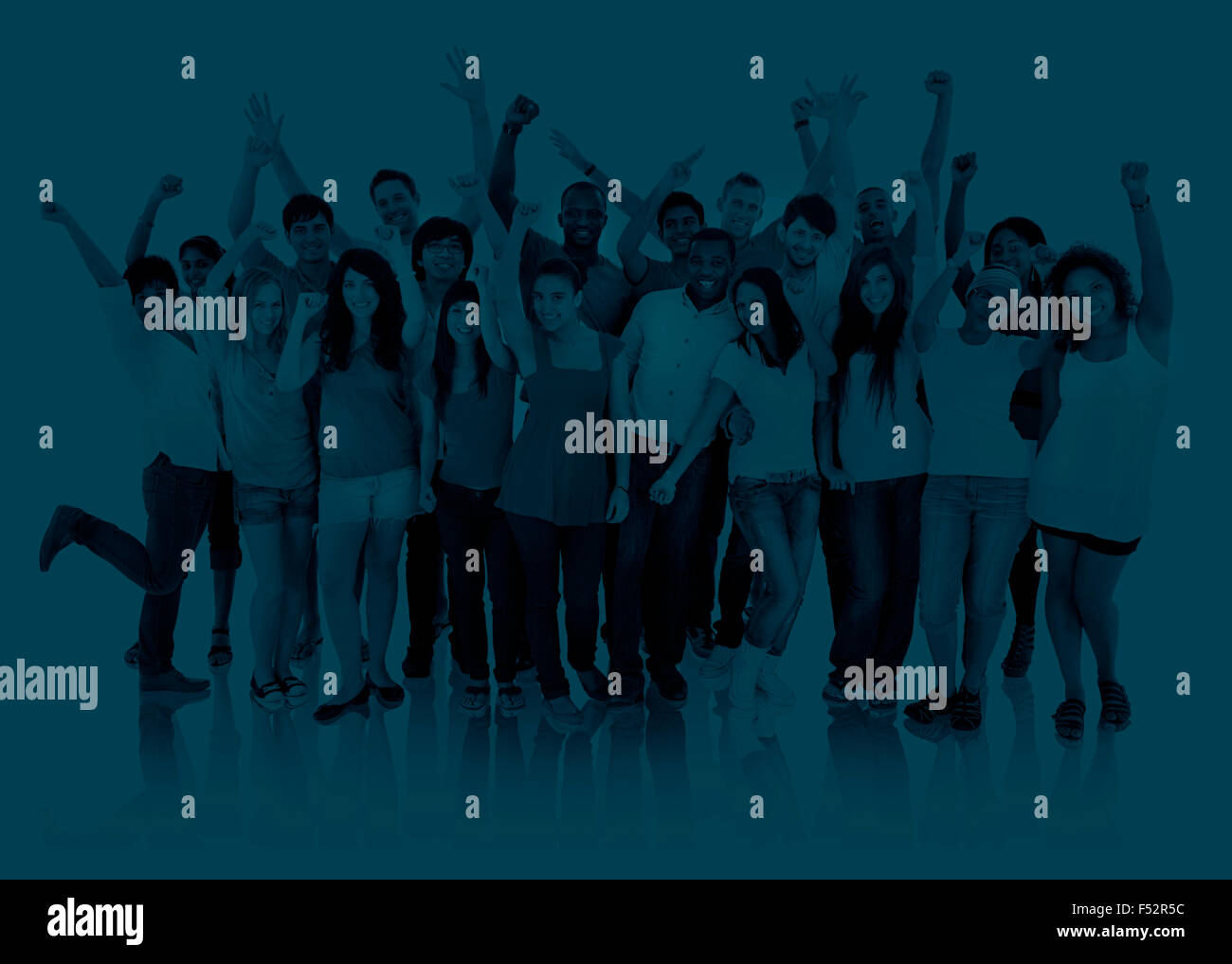 Large Group of People Celebrating community Concept Stock Photo