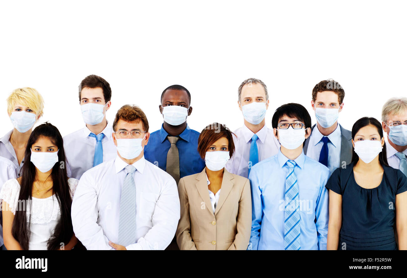 Business People Wearing Medical Mask Concept Stock Photo - Alamy