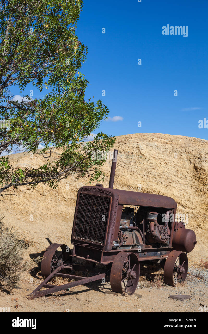 Abandoned mining machinery in Virginia City, Nevada, USA Stock Photo ...