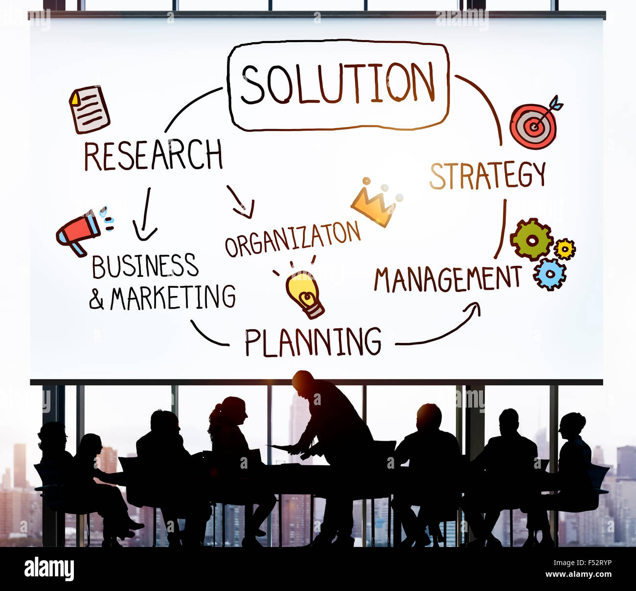 Solution Problem Solving Organization Management Concept Stock Photo ...
