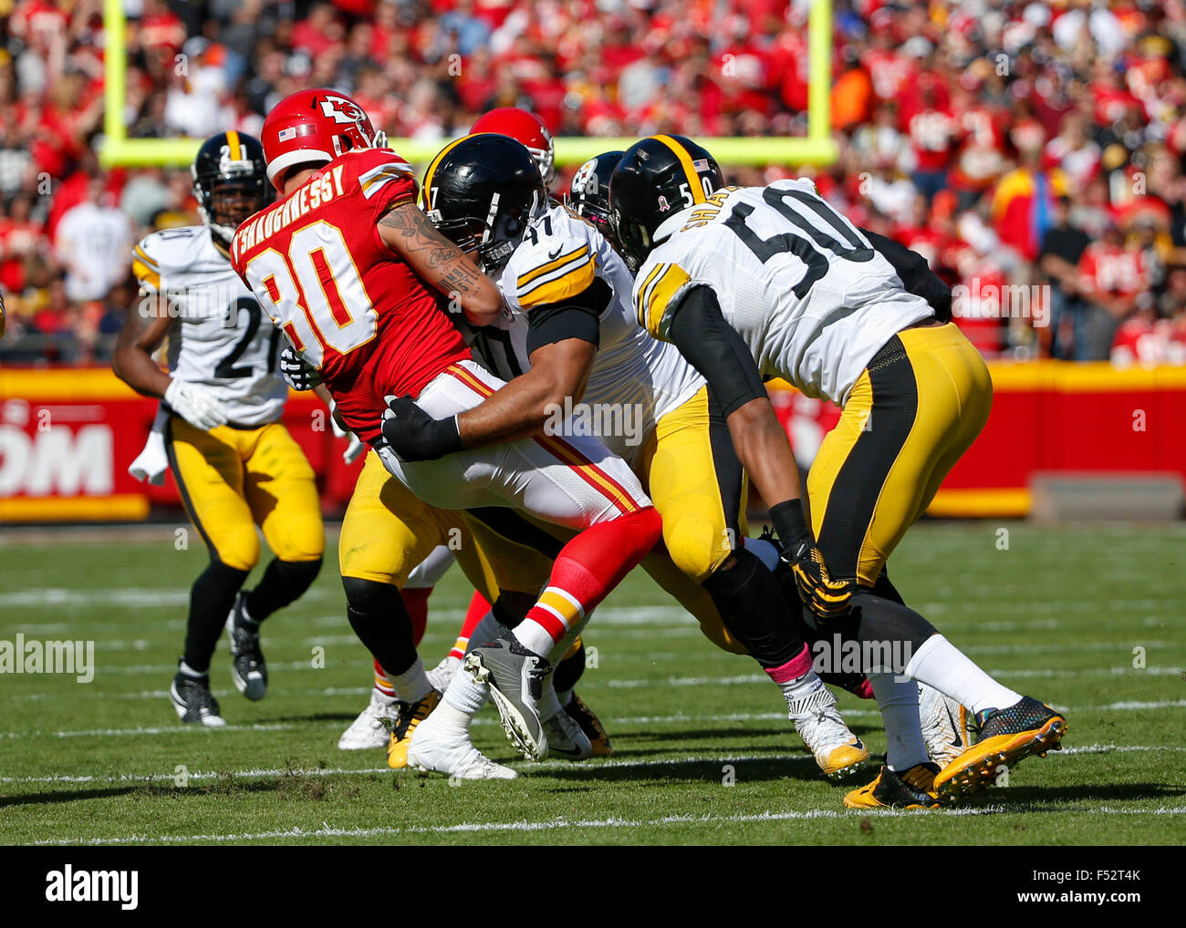 October 25, 2105 Kansas City Chiefs tight end James O'Shaughnessy (80