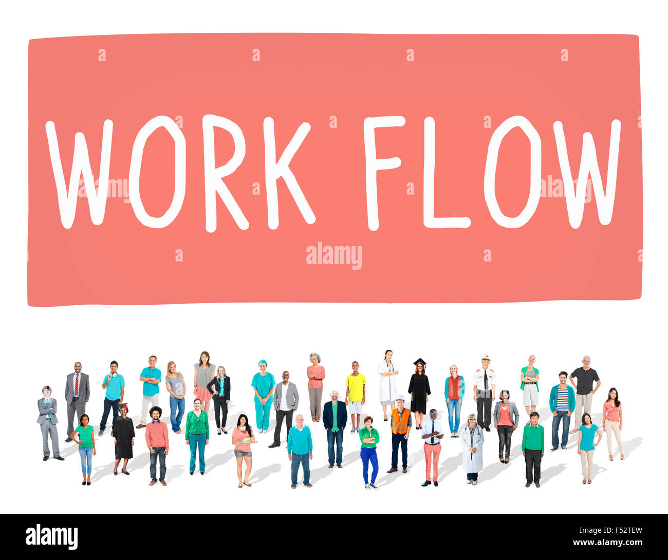 Work Flow Efficiency Implement Process System Concept Stock Photo
