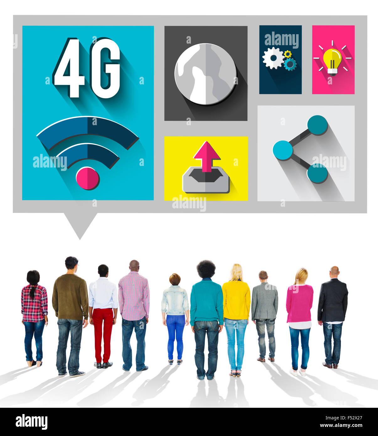 4G Technology Internet Communication Connection Concept Stock Photo - Alamy