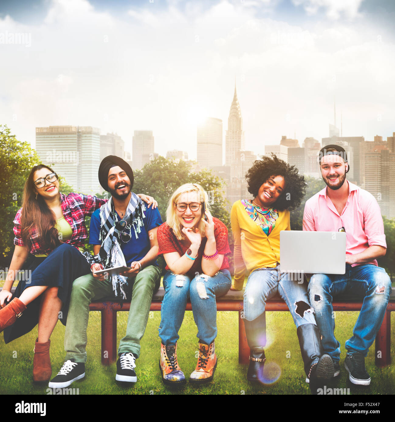 Diversity Teenagers Friends Friendship Team Concept Stock Photo - Alamy