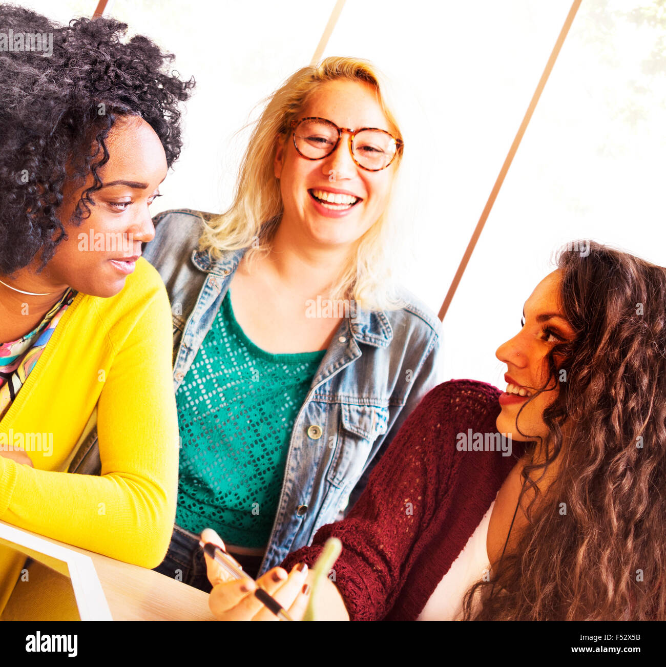 Diversity Friends Team Brainstorming Community Concept Stock Photo - Alamy