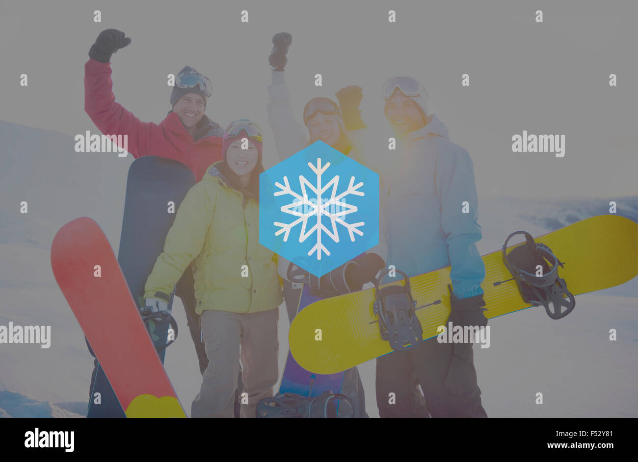 Snow Winter Snowflake Blizzard Christmas Concept Stock Photo