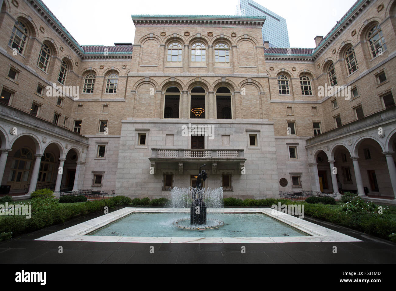 boston library water fountain Stock Photo Alamy