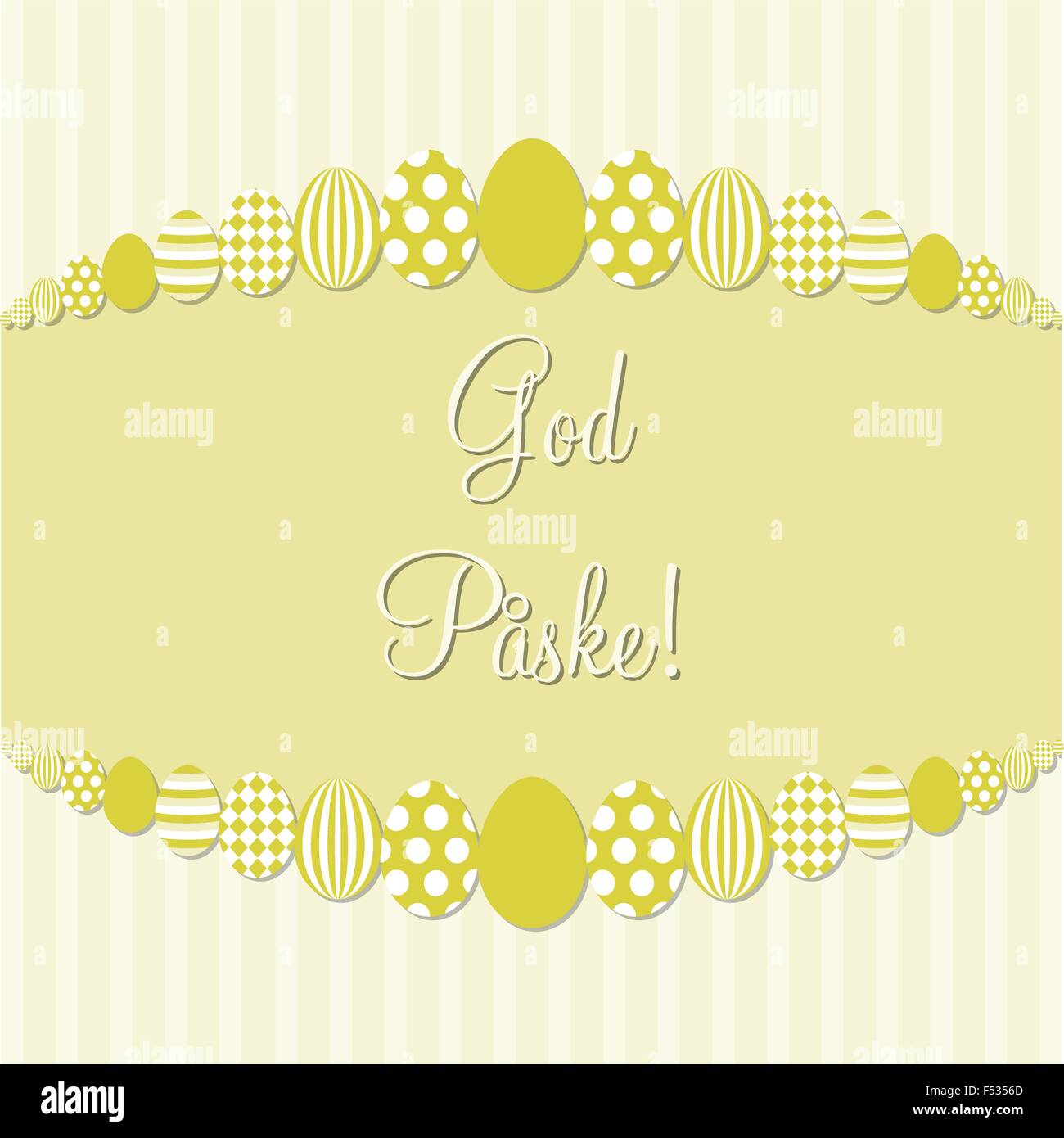 Bright Easter egg card in vector format. Stock Vector