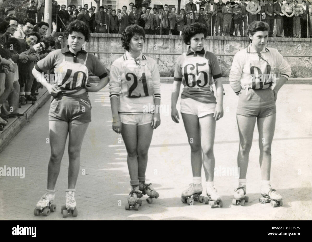 Skating competition feminine , Italy Stock Photo - Alamy