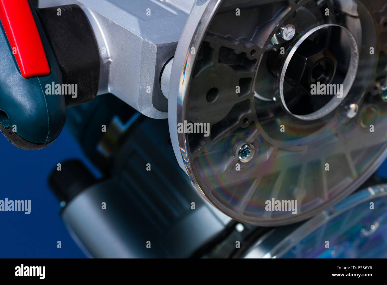 variable speed plunge router on sky background Stock Photo - Alamy