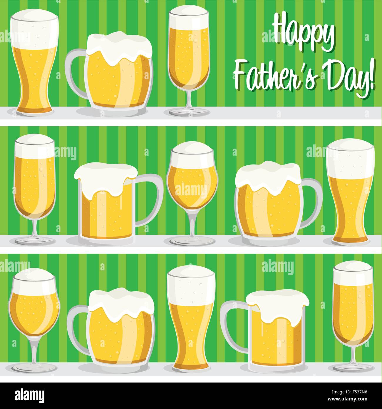 Download Happy Father's Day beer card in vector format Stock Vector ...