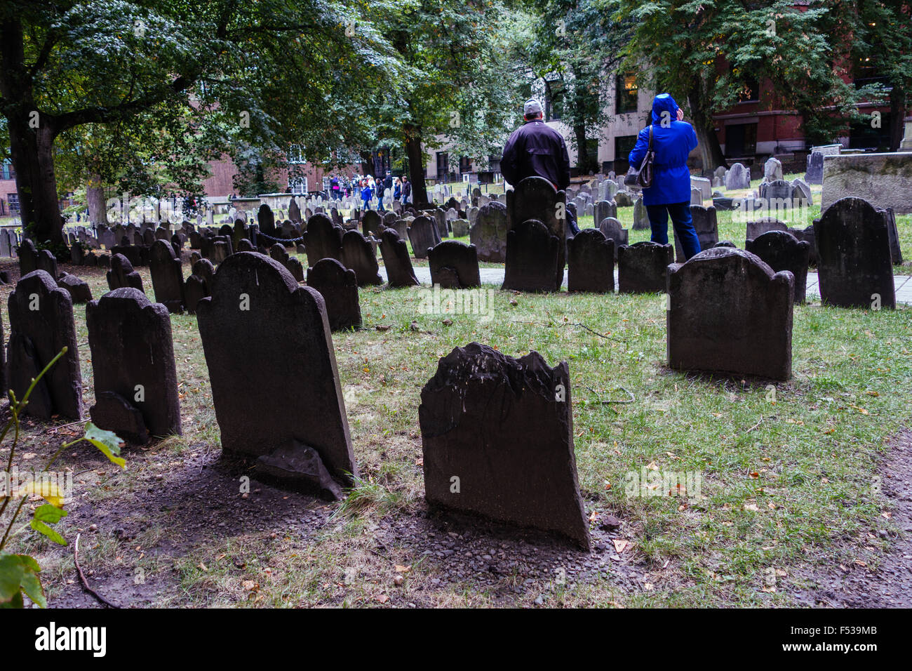 Granary Boston Burying Ground Stock Photo