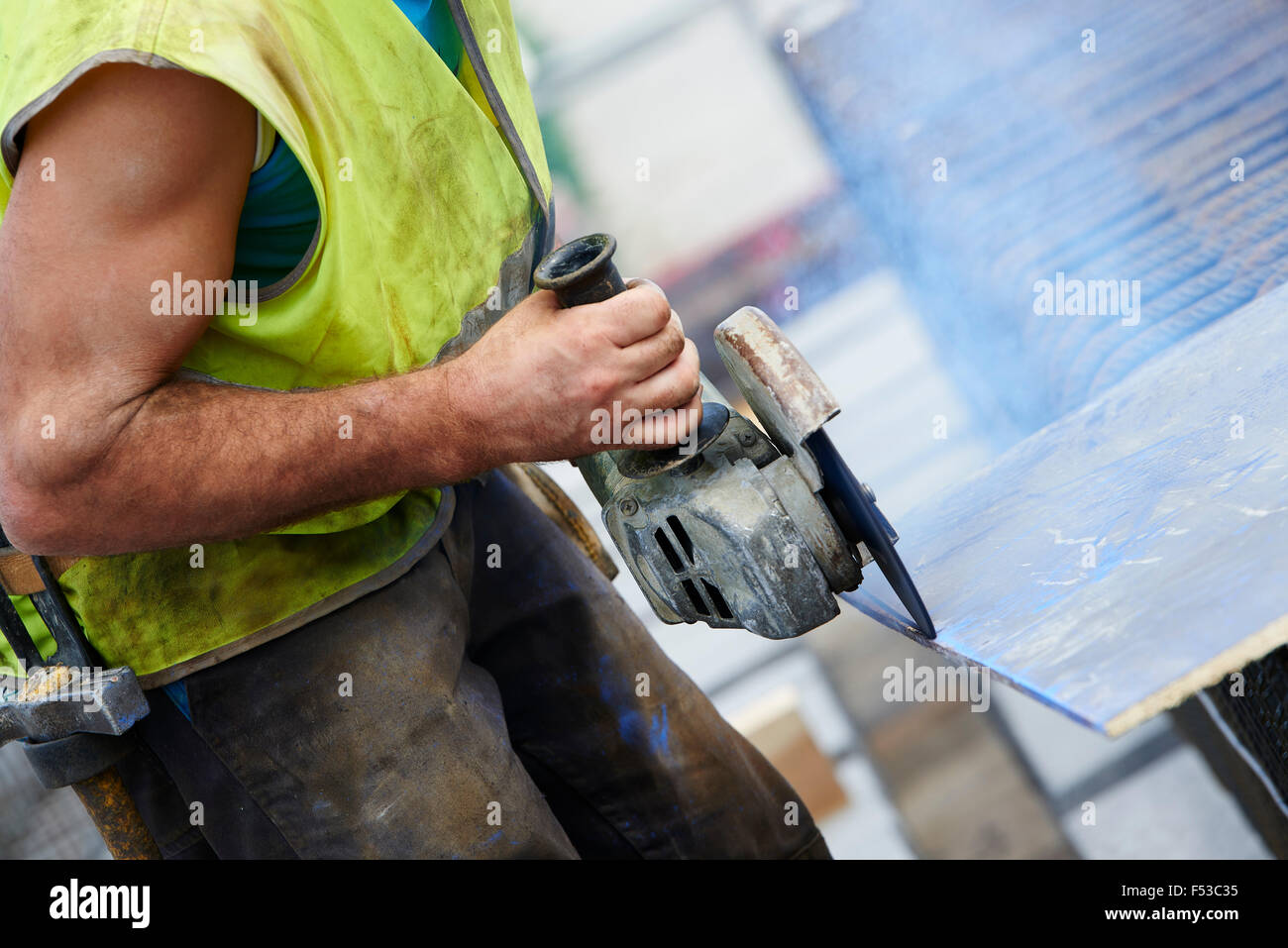 Grinding Machine With Cutting Wheel Stock Photo Alamy