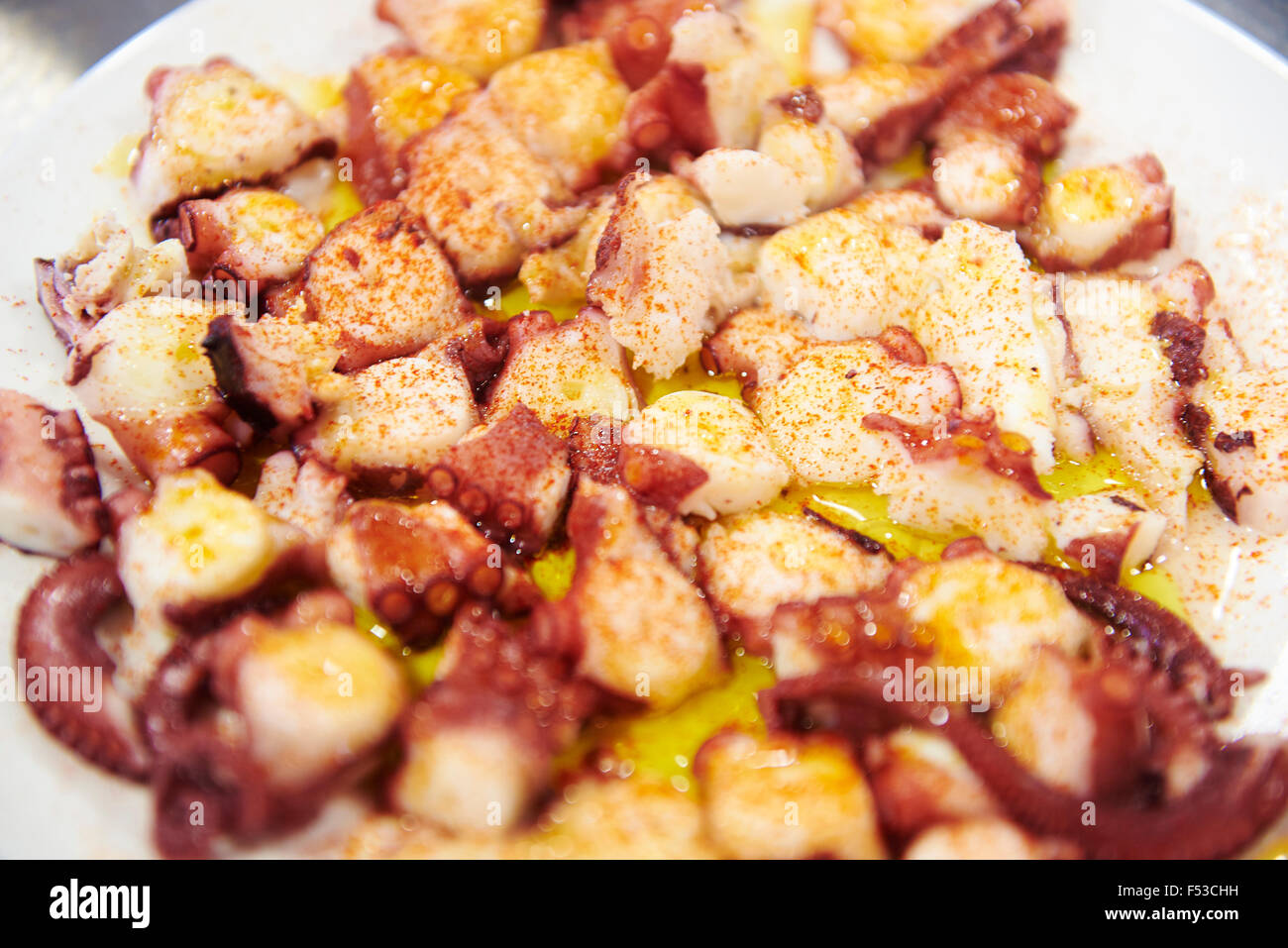 Pulpo a Feira Stock Photo