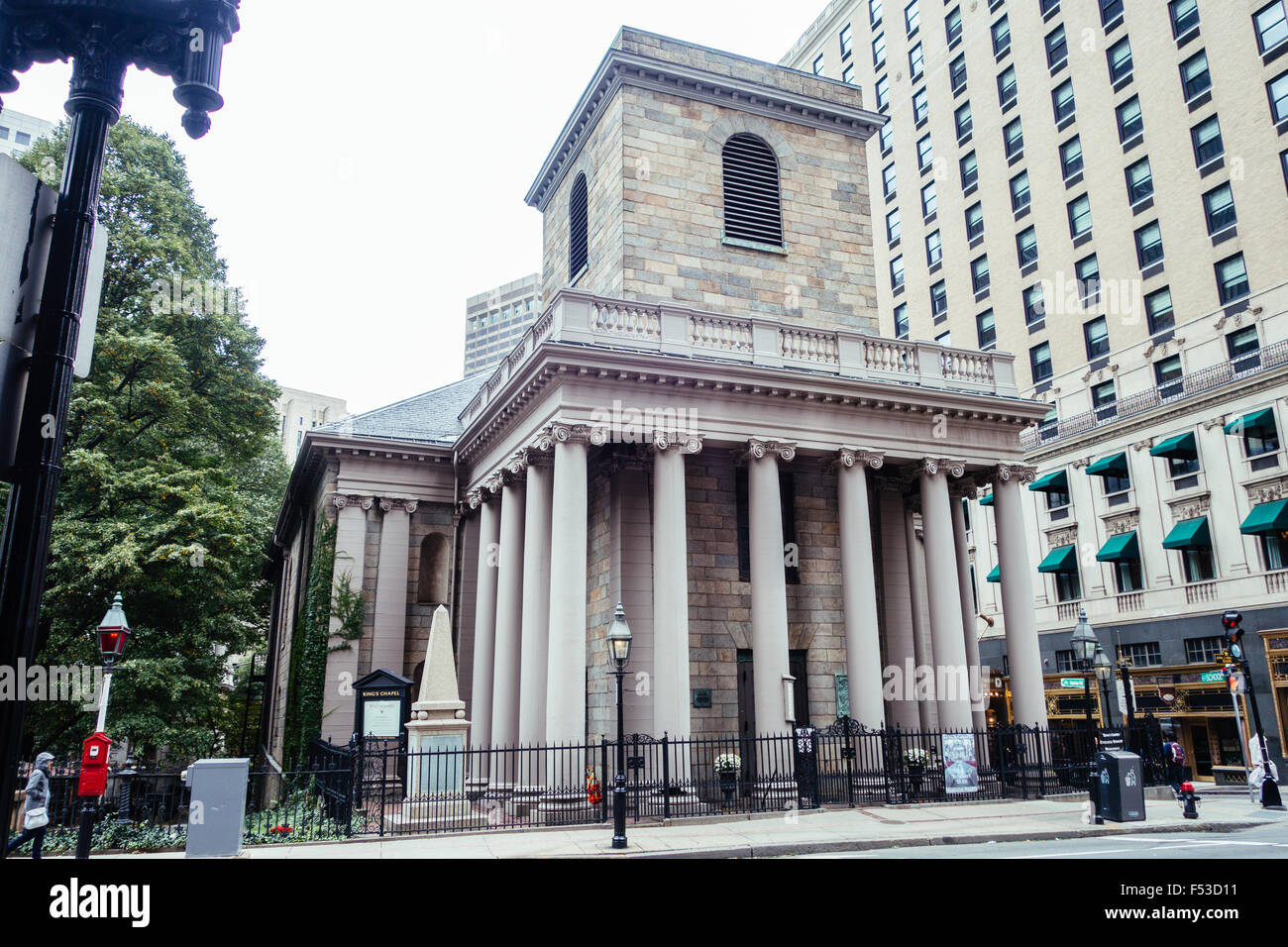 kings chapel "king chapel" boston Stock Photo Alamy