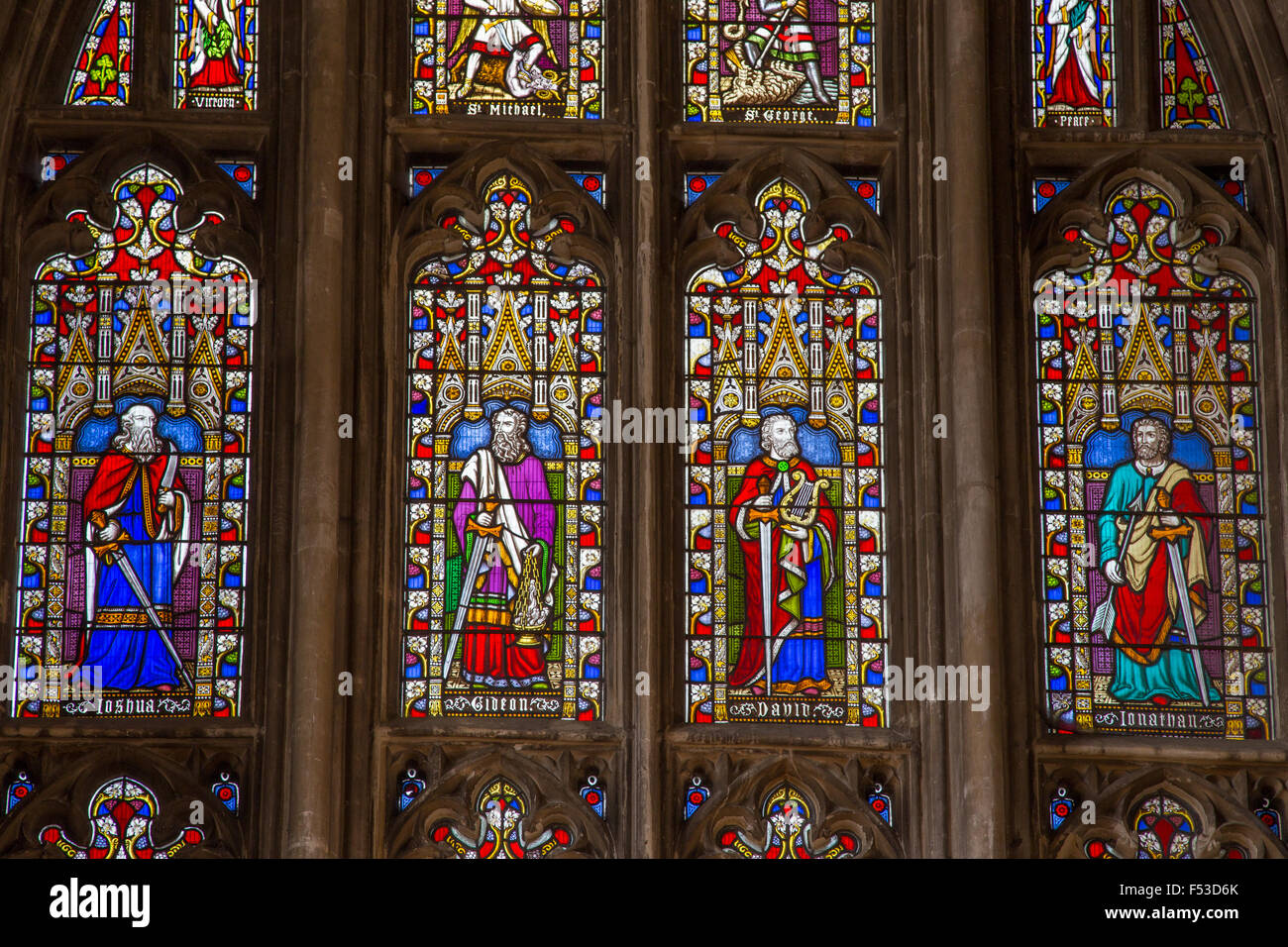 Stained glass windows of Winchester Cathedral, Hampshire, England Stock Photo 89201355 Alamy