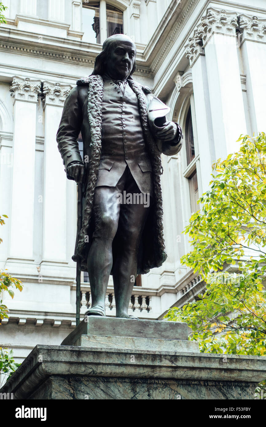 Benjamin Franklin Statue Boston High Resolution Stock Photography and