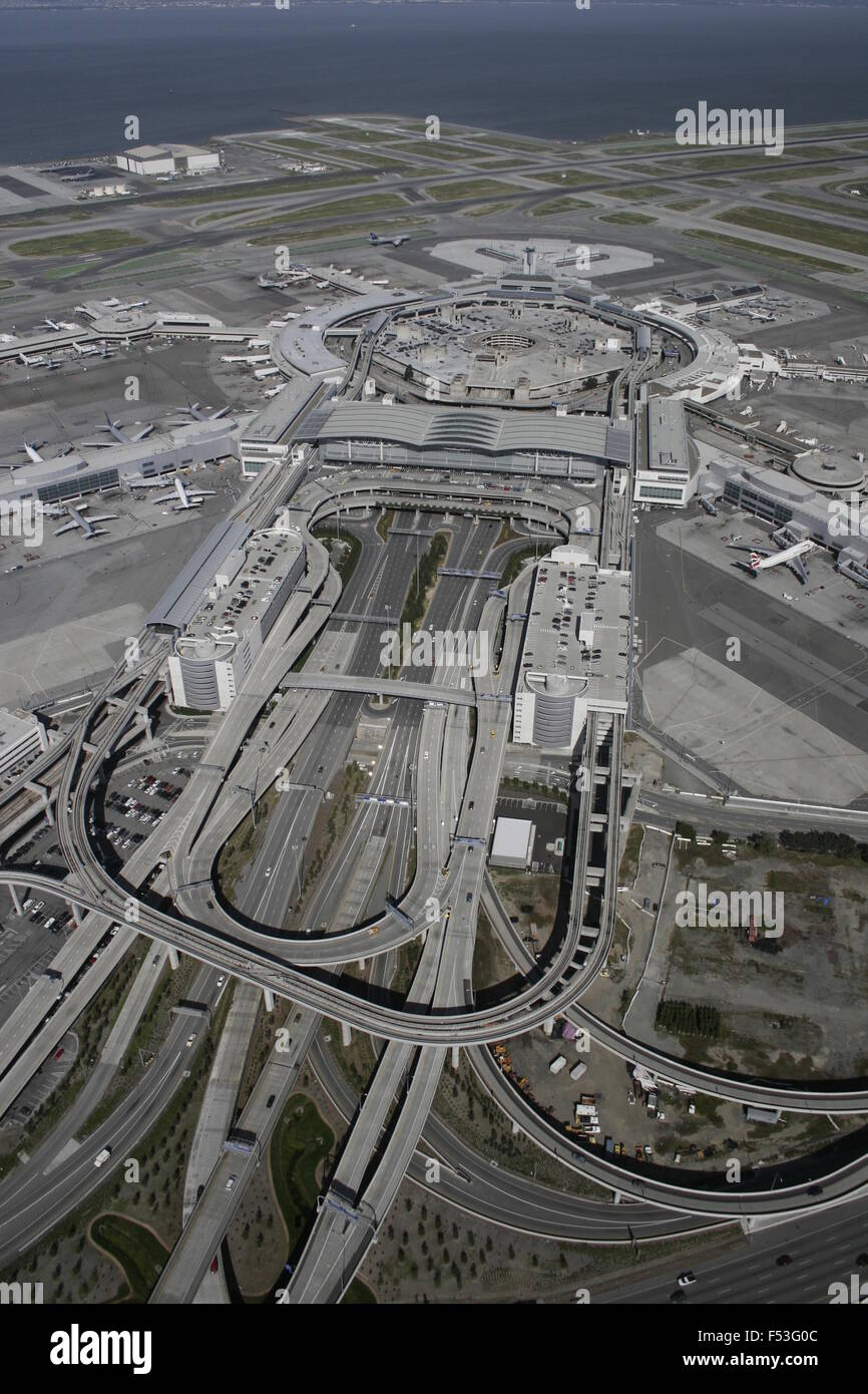 San Francisco Airport aerial view Stock Photo Alamy