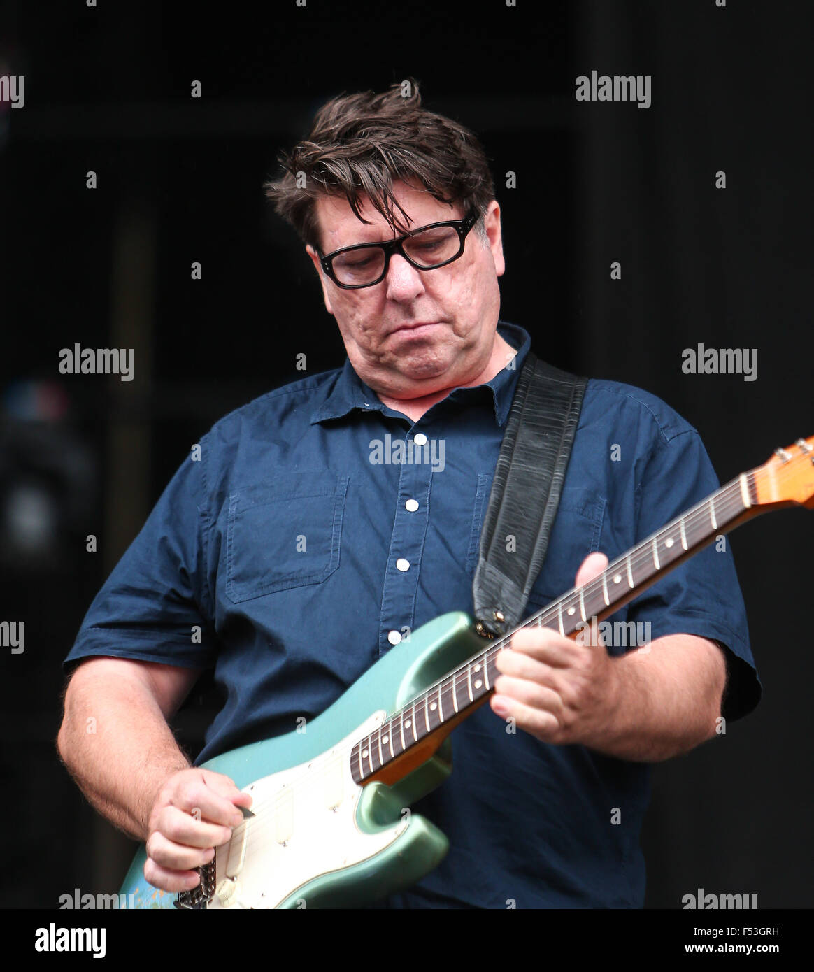 V Festival day 2 - Echo and the Bunnymen - MTV stage  Featuring: Will Sergeant Where: Chelmsford, United Kingdom When: 22 Aug 2015 Stock Photo