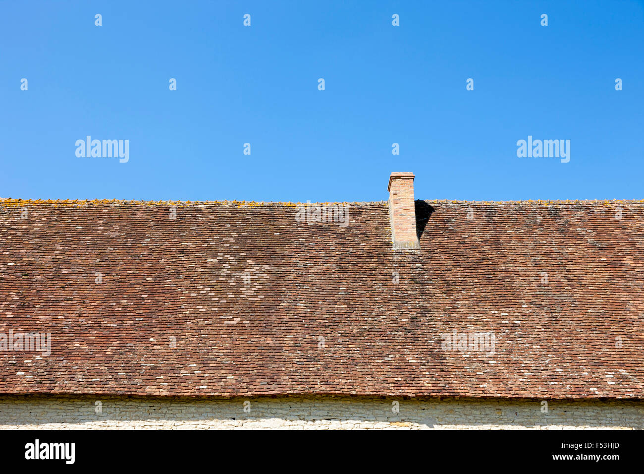 Old tiled roof Stock Photo
