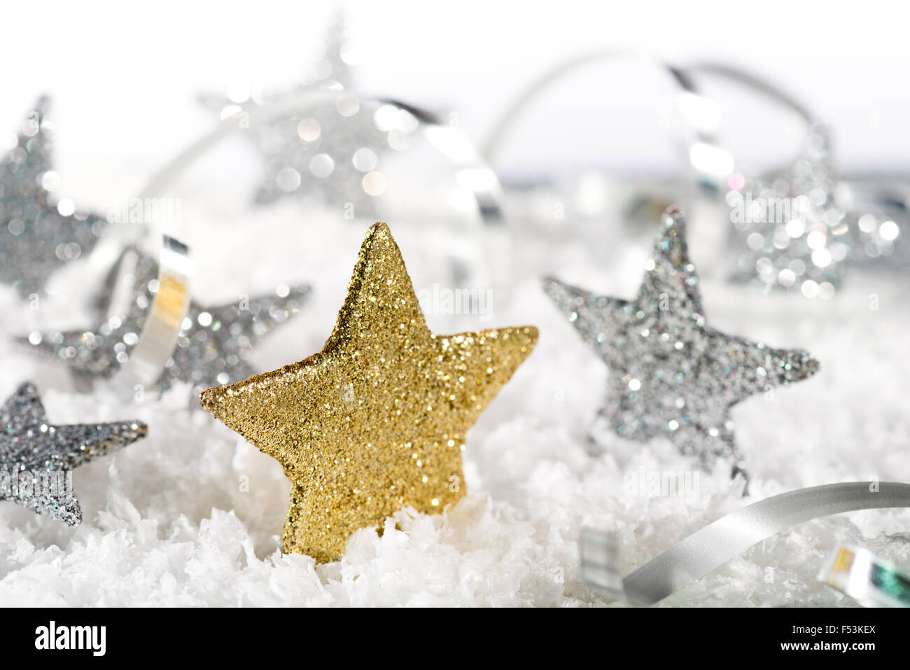 Christmas background with a gold Christmas star Stock Photo Alamy