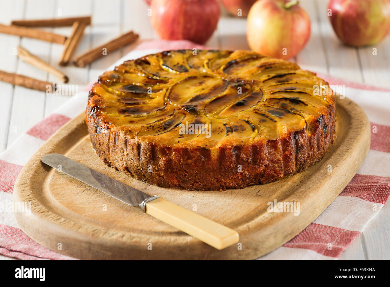 Dorset apple cake. West Country. Traditional food UK Stock Photo