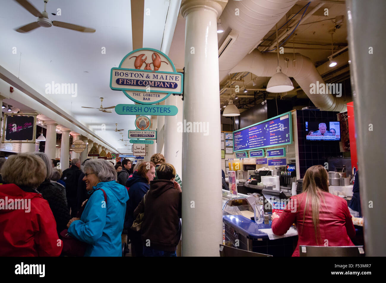 famous boston market place Faneuil hall Stock Photo Alamy