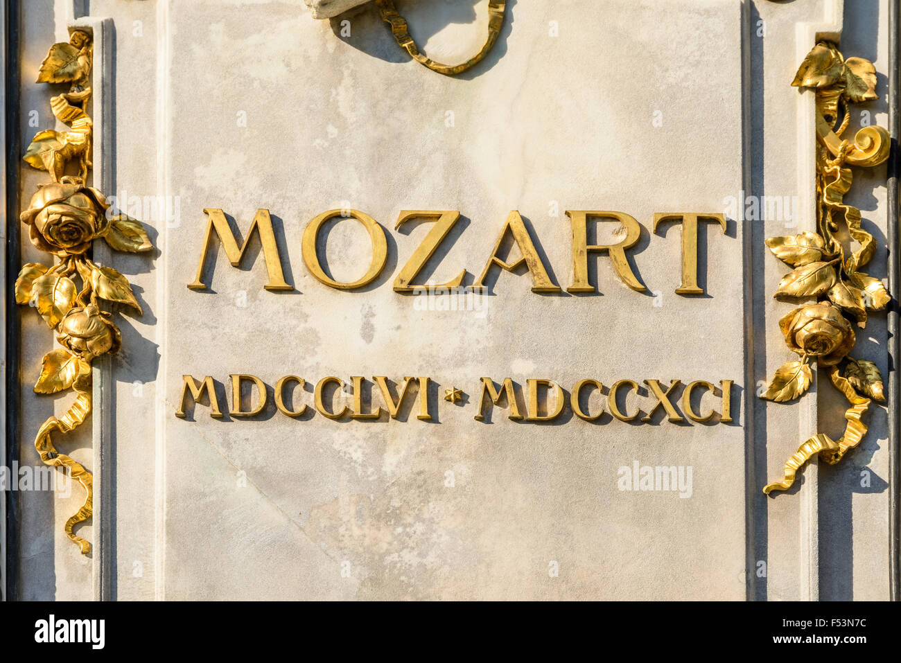 Created in 1896 Wolfgang Amadeus Mozart Statue Is Located in the Burggarten in Vienna Stock Photo