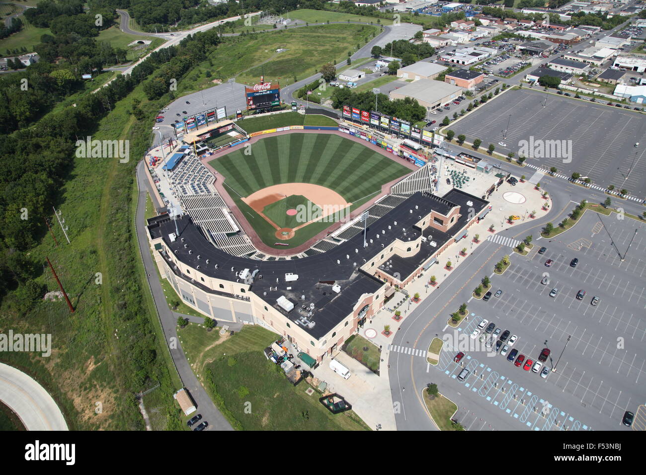 Aerial view of Coca-Cola Park in Allentown, Pennsylvania Stock Photo - Alamy