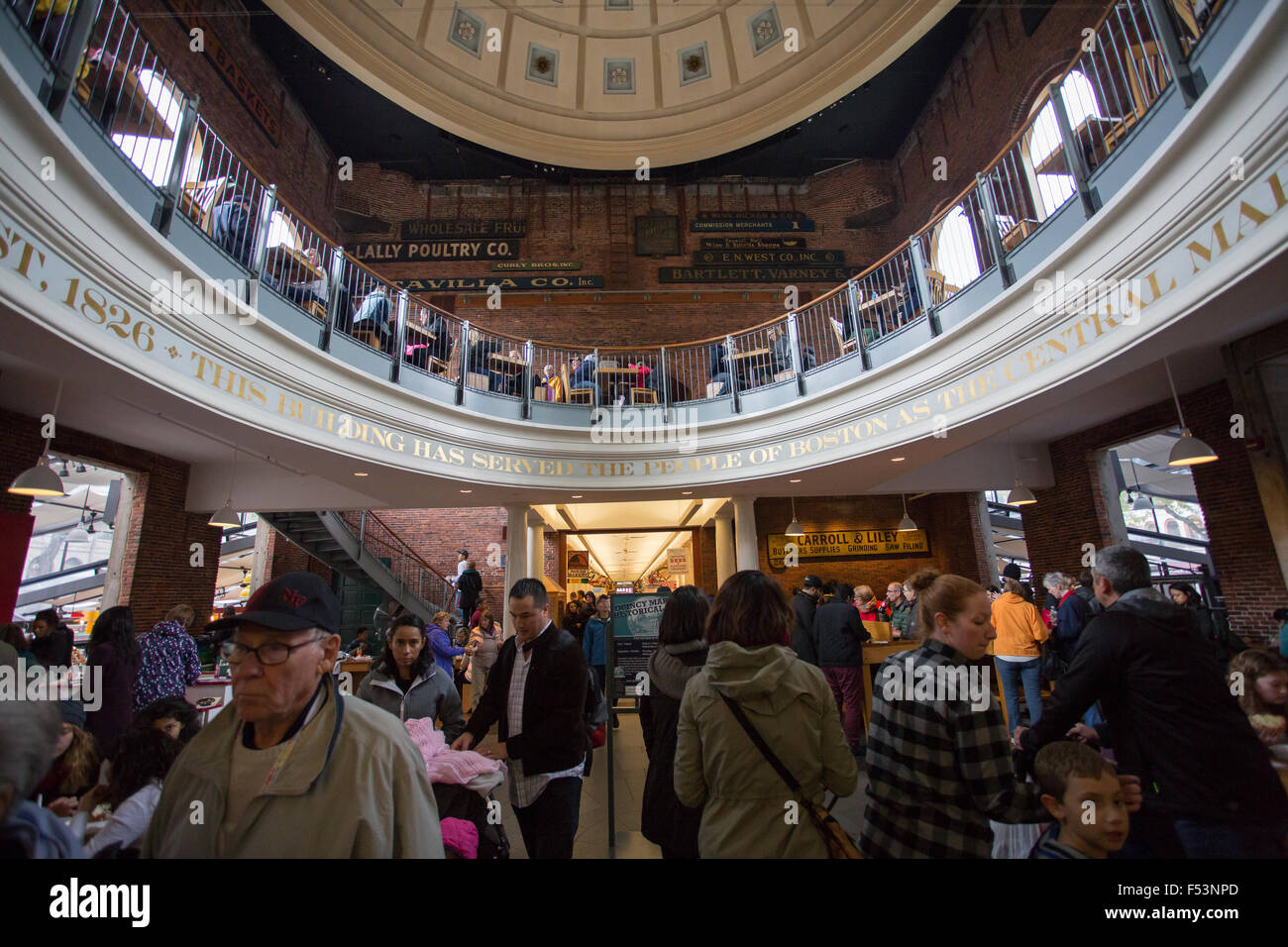 Boston Faneuil hall inside Stock Photo Alamy