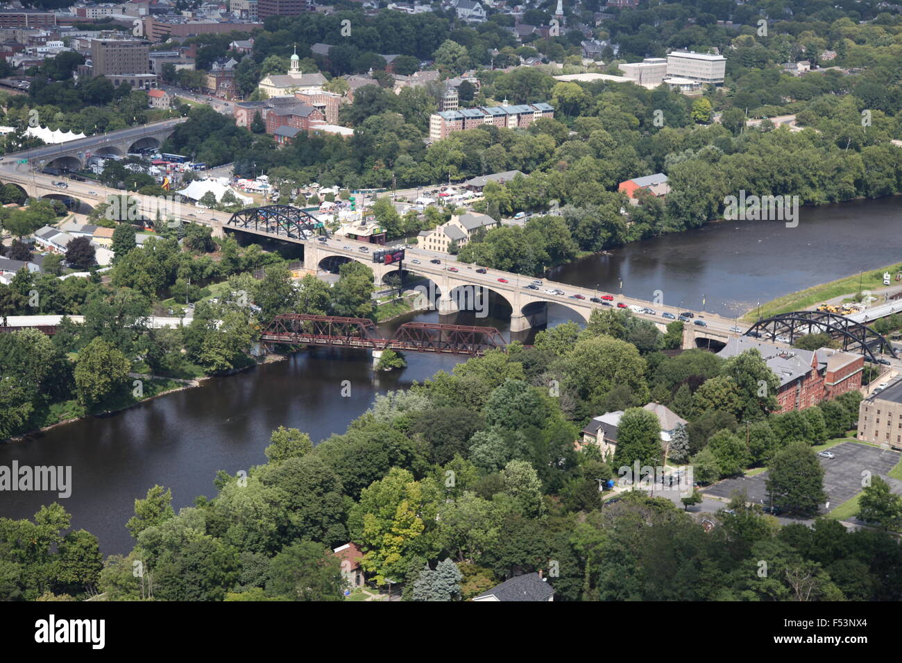 Aerial view of Bethlehem Pa. (just west of Sands Casino Stock Photo - Alamy