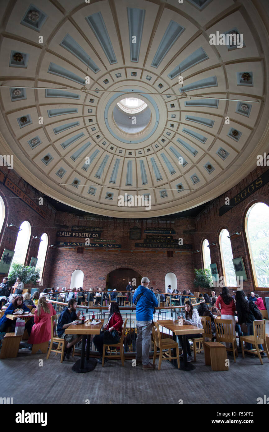 Faneuil Hall food court area Stock Photo Alamy