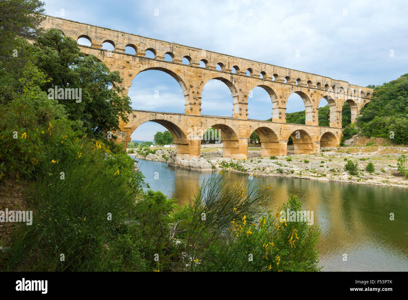 Pont du Gard, Languedoc Roussillon region, France, Unesco World Heritage Site Stock Photo