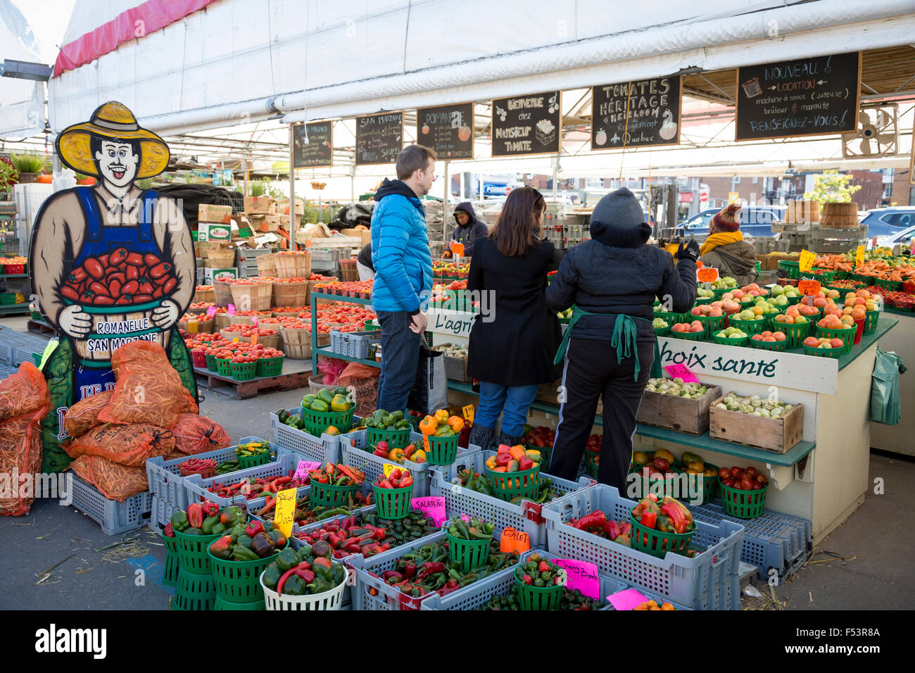 Jean Talon Market, Montreal, Quebec, Canada Stock Photo