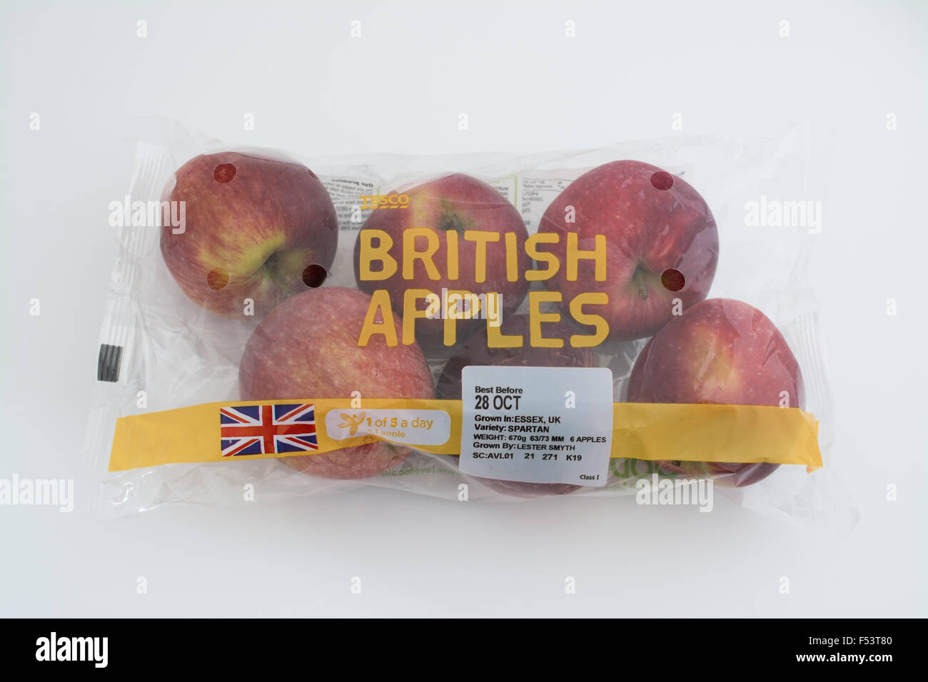 Bag of British Apples Stock Photo