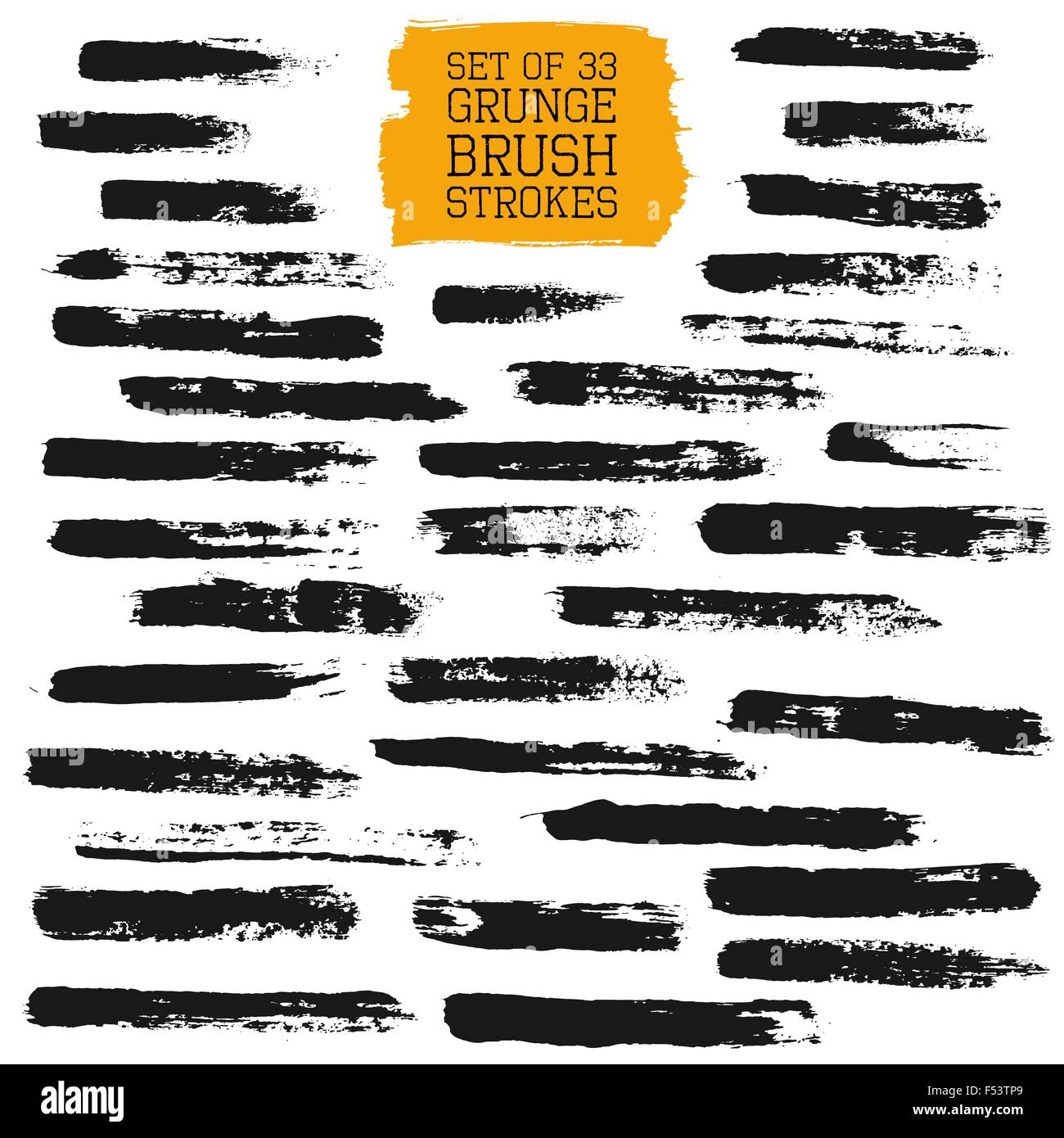 Big set of grunge brush strokes Stock Vector Image & Art - Alamy