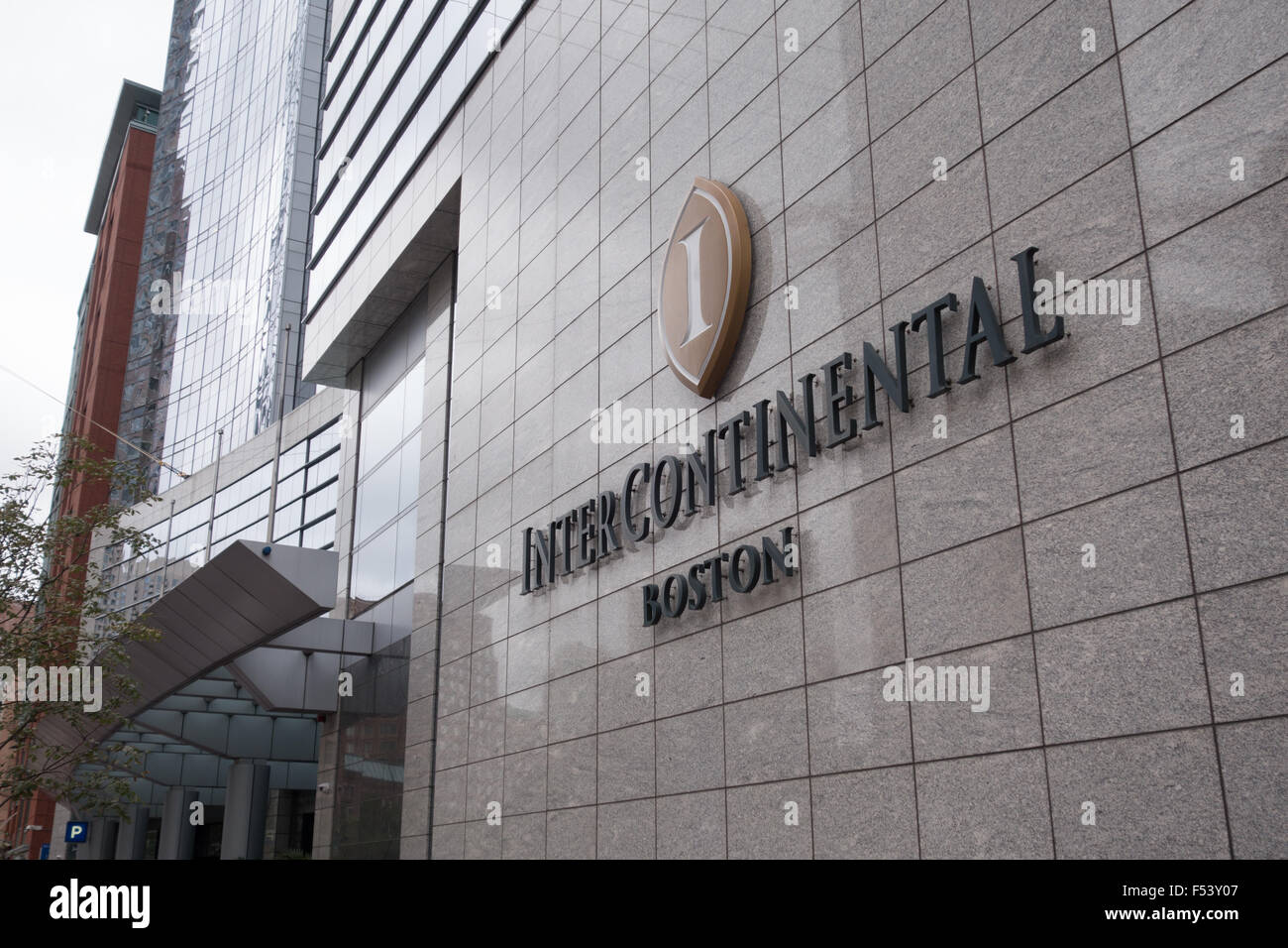 intercontinental hotel boston Stock Photo