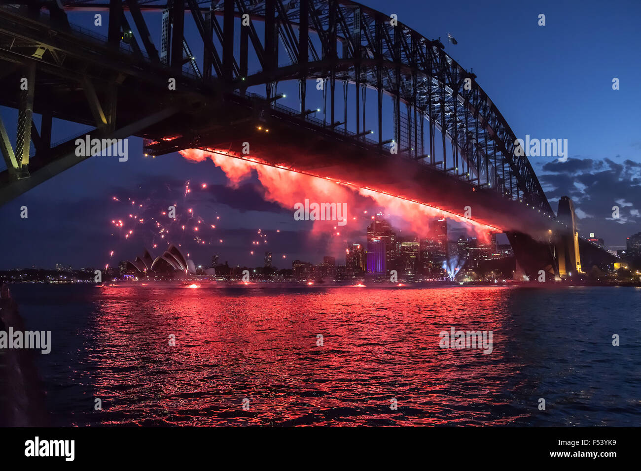 New Year's Eve, Fireworks, Sydney, Australia. Stock Photo