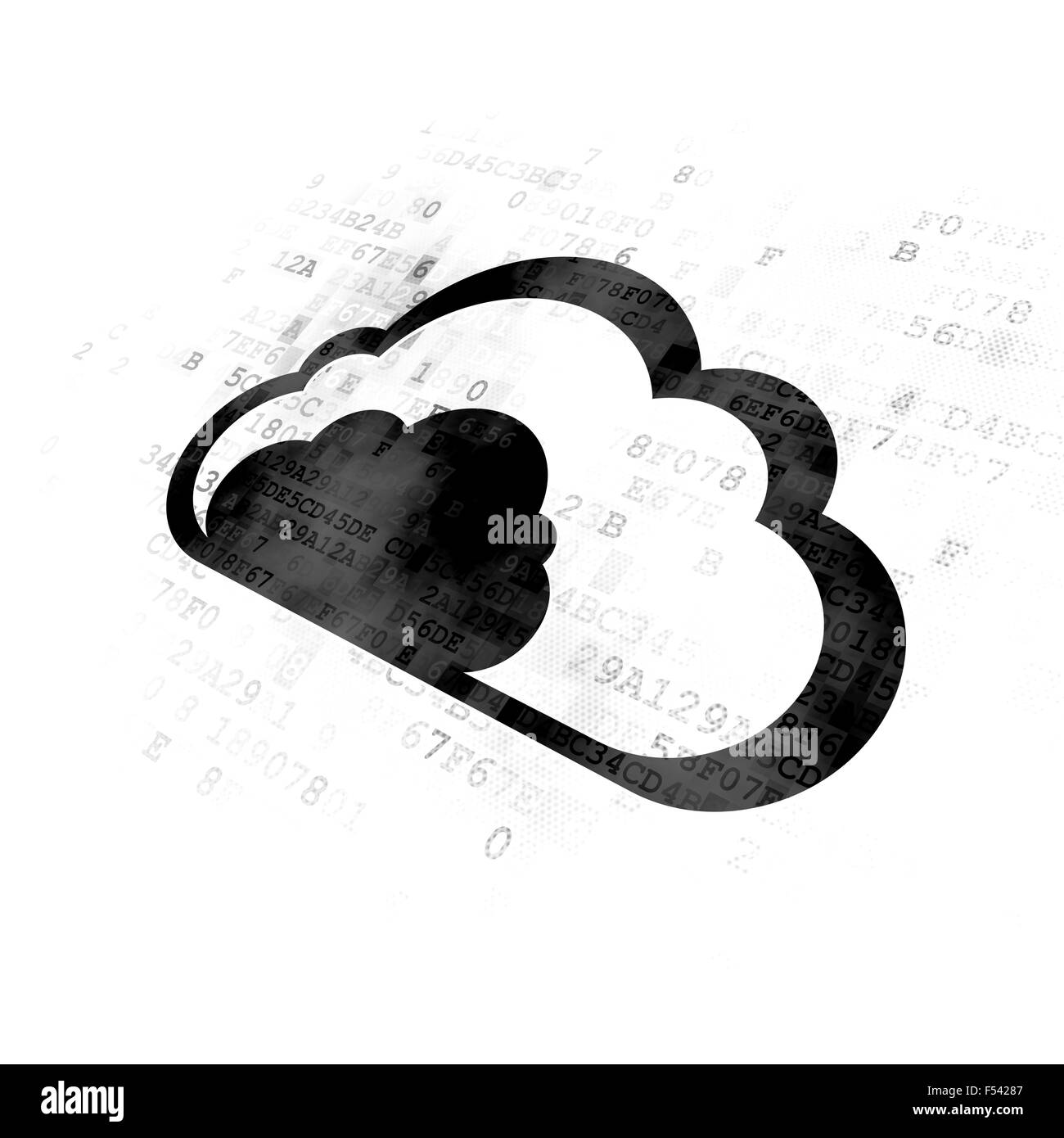 Monitor cloud computing connection Black and White Stock Photos ...