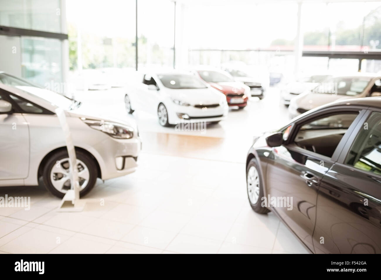 View of row new car Stock Photo