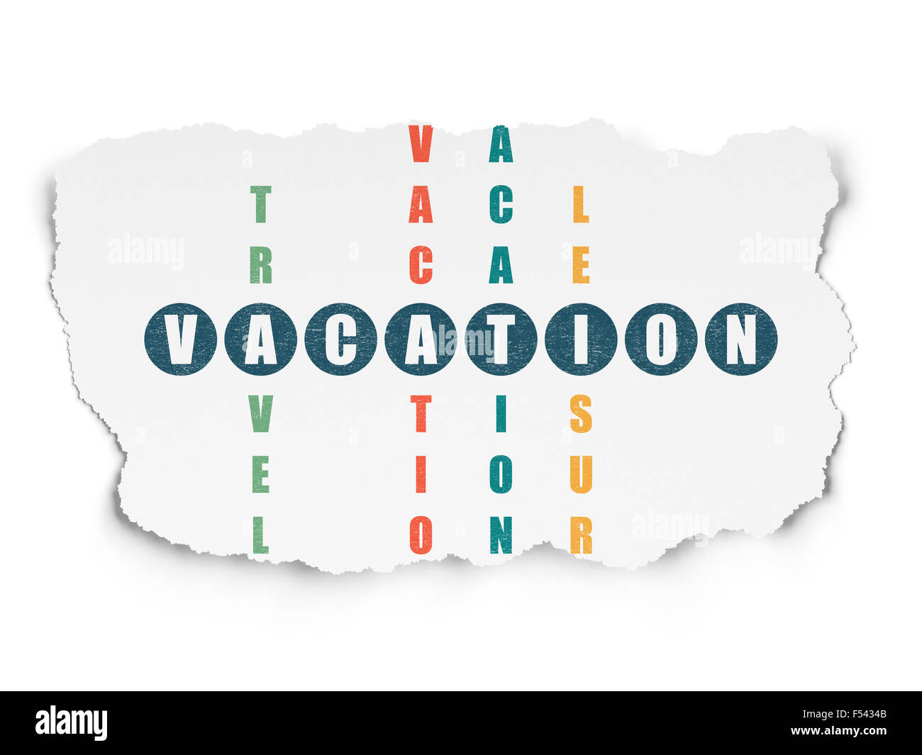 Travel concept: Vacation in Crossword Puzzle Stock Photo - Alamy