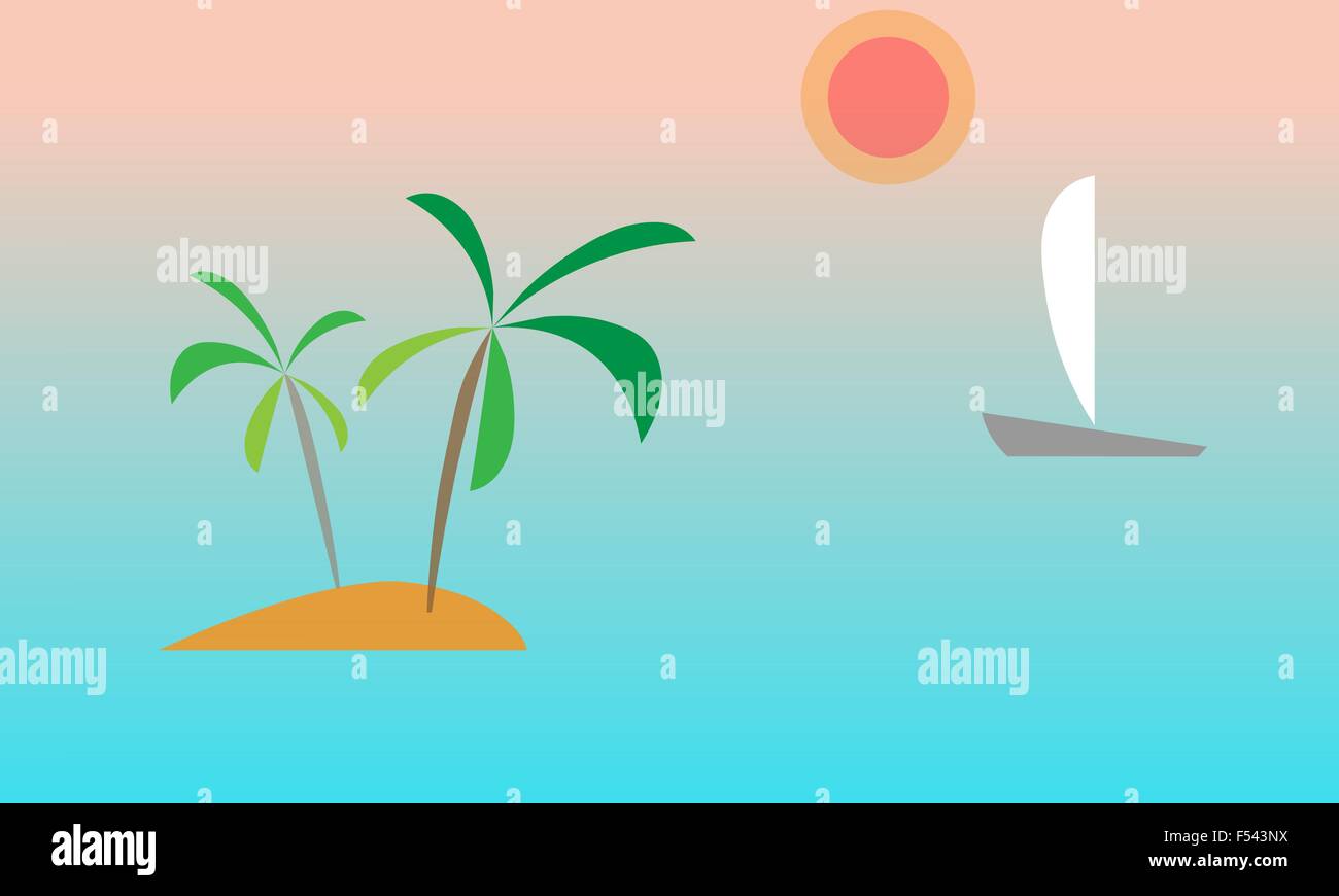 Scenic ocean view seascape Stock Vector Images - Alamy