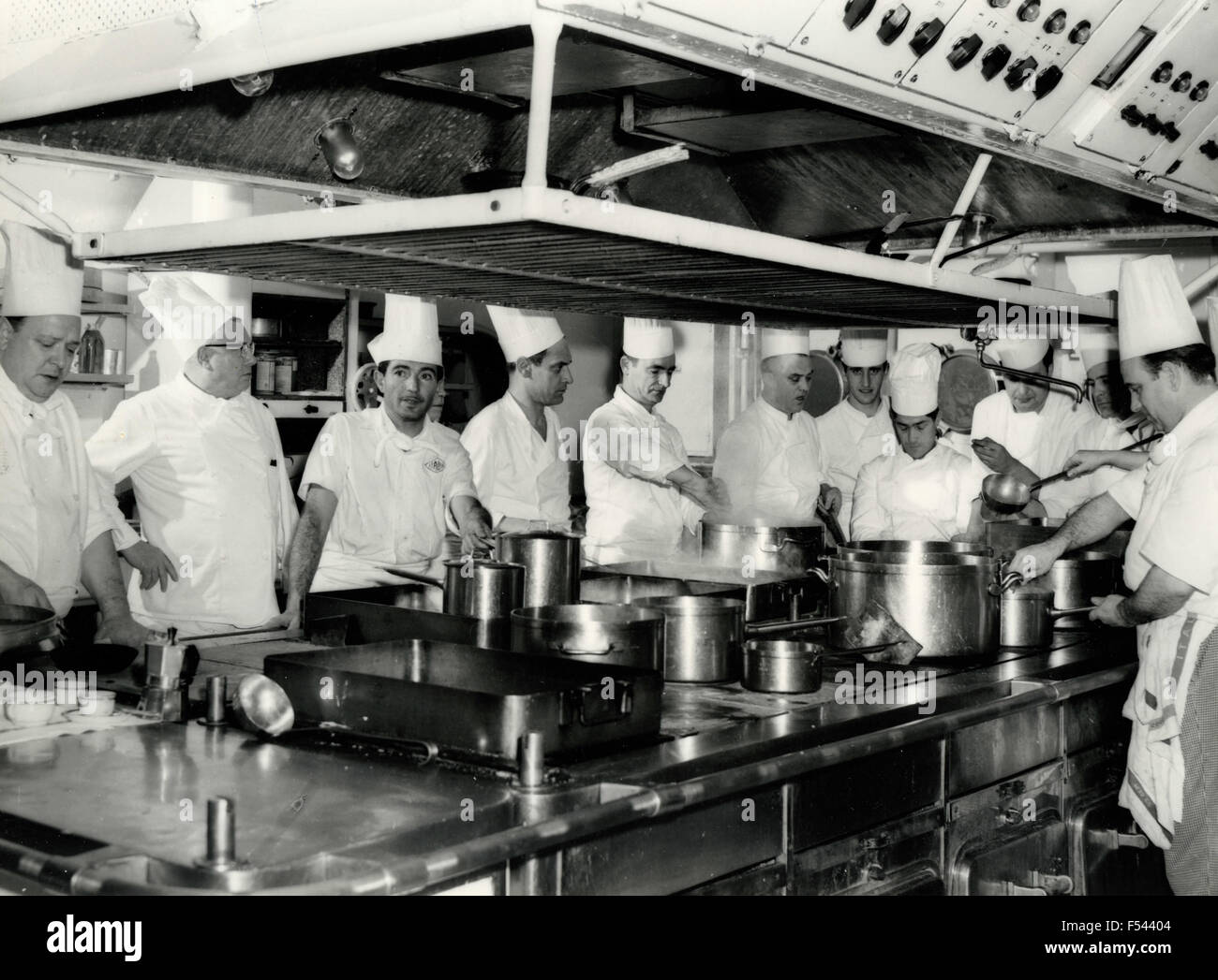 Group of cooks in the kitchen , Italy Stock Photo Alamy