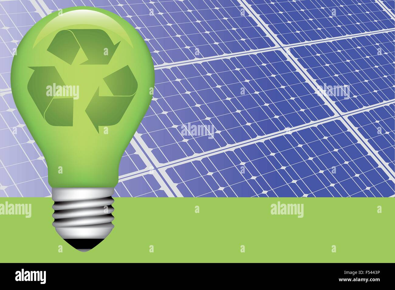 Green energy concept - Illustration with green banner for text Stock ...