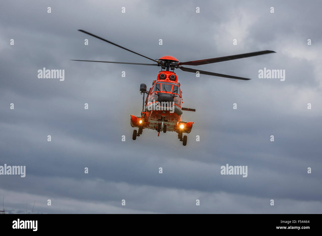 Search and Rescue Helicopter, Reykjavik, Iceland Stock Photo